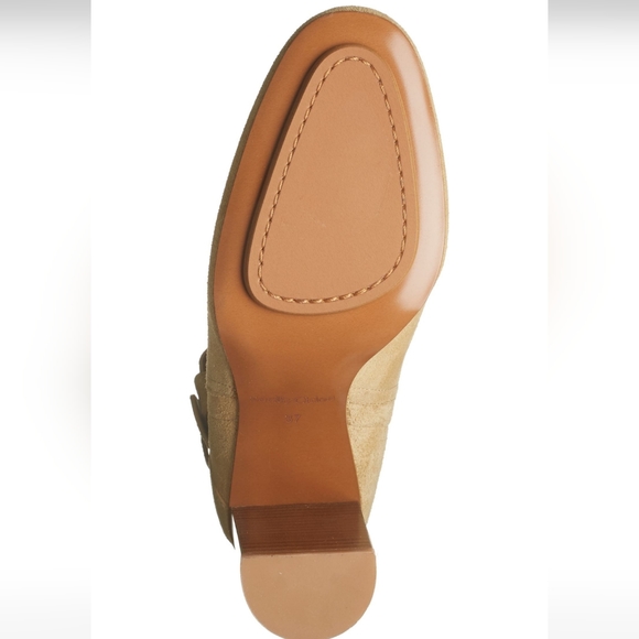 See by Chloe Lean Embellished Bootie Suede Leather Heeled Boot Size 8 #654 - Picture 6 of 14